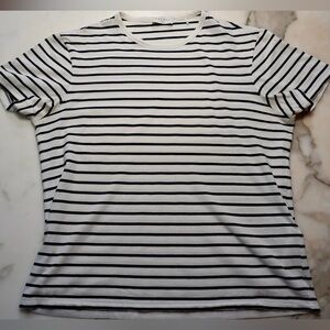 Sandro Navy and White Striped Tee
